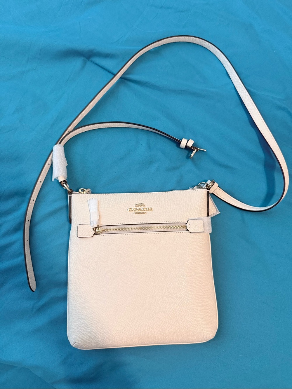 Coach Pebble Leather Crossbody Bag in Light Pink